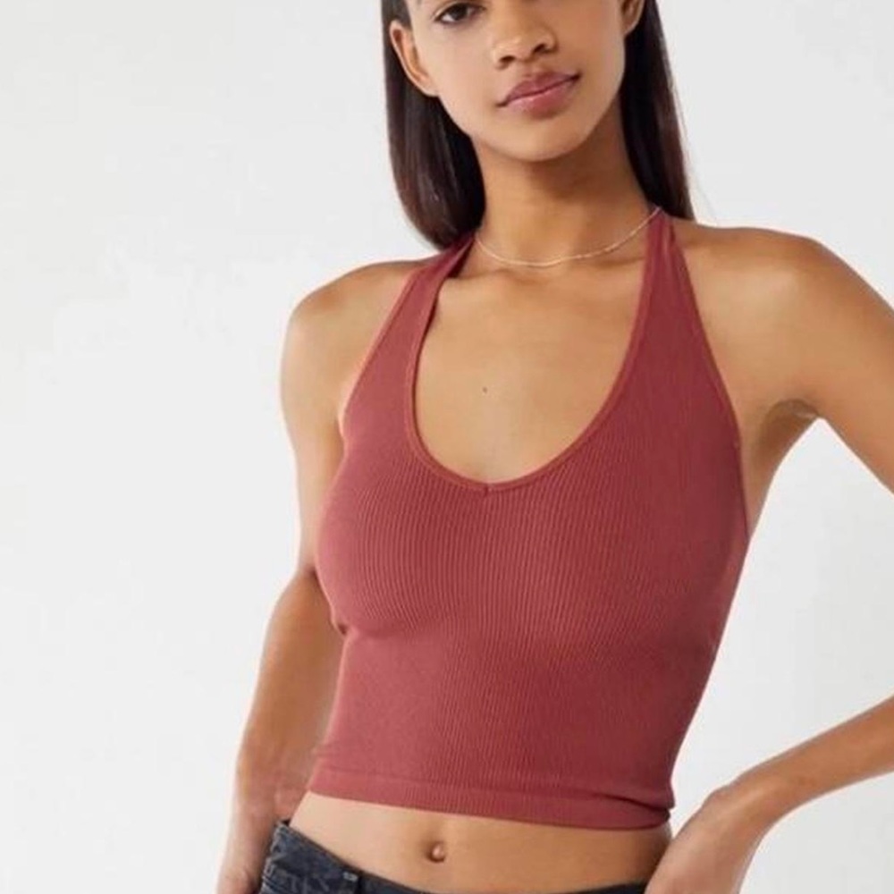 URBAN OUTFITTERS OUT FROM UNDER HALTER NECK CROP TOP